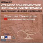 webinar_vitrine do conhecimento de história da BVS enfermagem